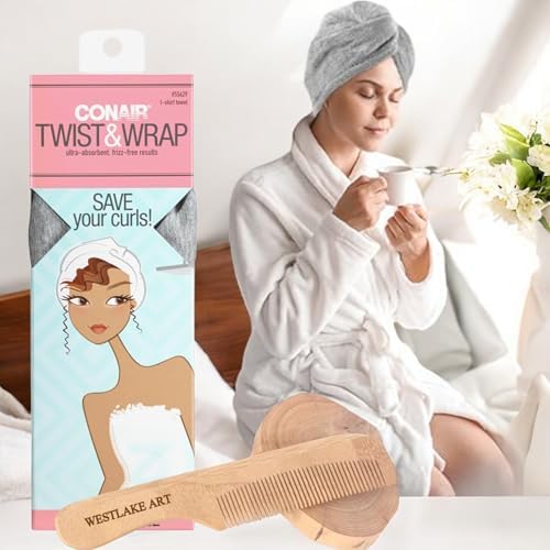 Ultra-Absorbent Microfiber Hair Towel Wrap Pack of 2