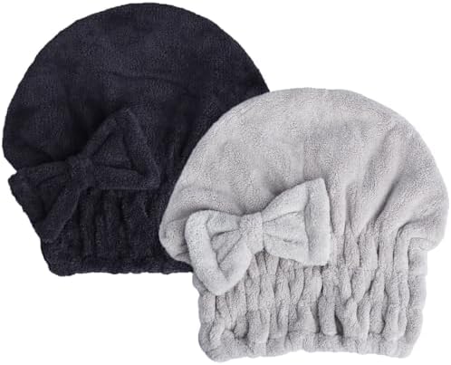 HOPESHINE Microfiber Hair Towel Cap for Women