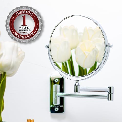 OVENTE 7 Wall Mirror with 1X10X Magnification and 360 Swivel