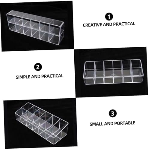 FRCOLOR Transparent Multigrid Lipstick Holder Organizer
