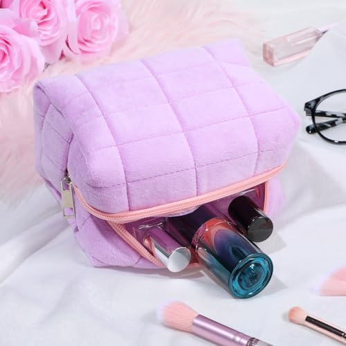 Sibba Small Fluffy Makeup Case Travel Organizer