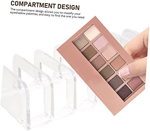 ELAYARD Makeup Holder Transparent Divided Organizer for Eyeshadow and Blusher Storage