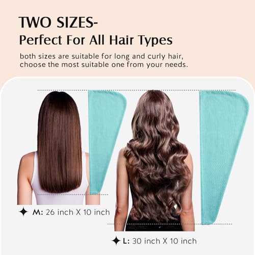 YFONG 2 Pack Microfiber Hair Towel Wrap for Women 1