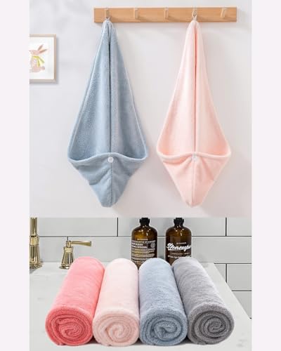 Lumimi 4-Piece Quick Dry Hair Towel Set