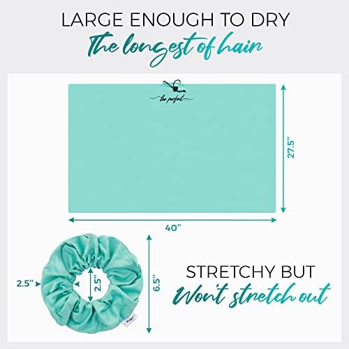 Microfiber Hair Towel Wrap with 2 Drying Ties - Anti-Frizz Gentle
