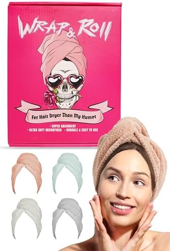 Wrap Roll Microfiber Hair Towel - Pink