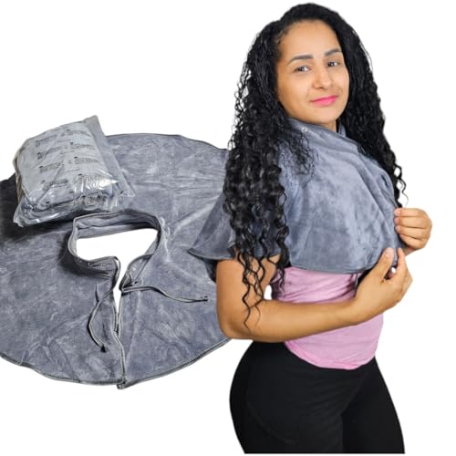 JADASH Grey Microfiber Shoulder Cape Towel