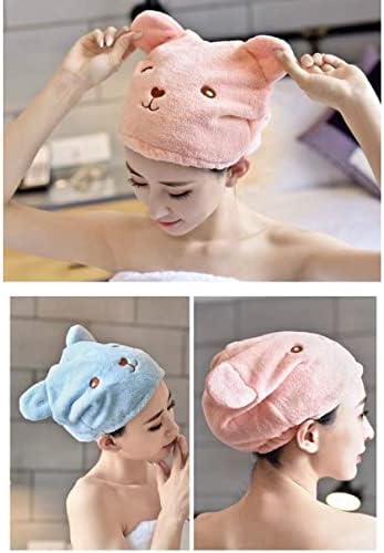 Anller 2 Pack Hair Drying Cap for Kids Girls