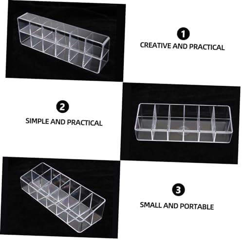 VICASKY Transparent Lip Gloss Storage Case for Lipstick Nail Polish