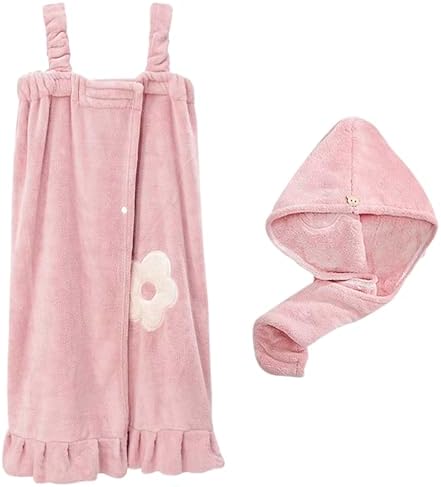TINAYAUE Women Flower Bath Wrap Dress