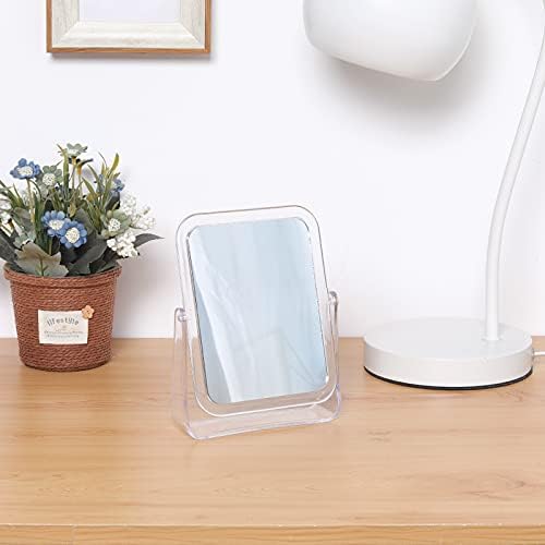 LONGSHENG Desk Makeup Mirror 360 Rotation Flexible with Stand