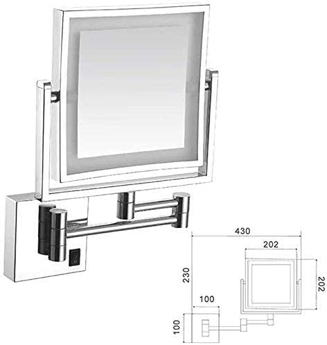 DEIHGE Vanity Mirror with LED Lighting and Adjustable Magnification