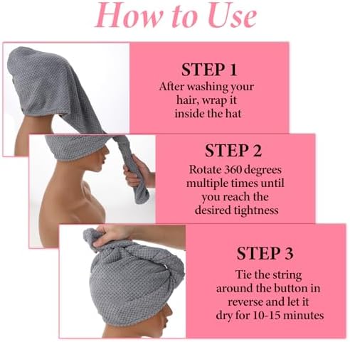 Yuomeaz 2 Pack Microfiber Hair Towel Wrap