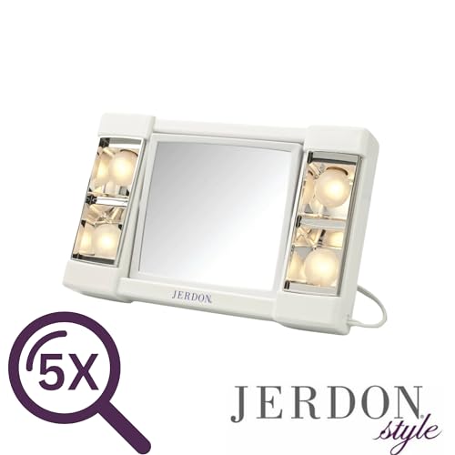 JERDON Two-Sided Makeup Mirror with 3X Magnification