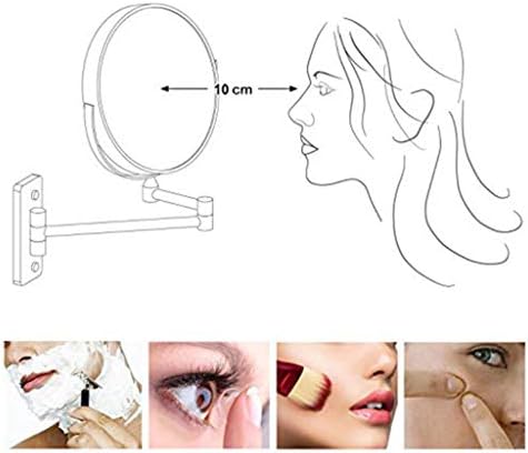 DEIHGE LED Cosmetic Mirror with 3x Magnification and Swivel Mount