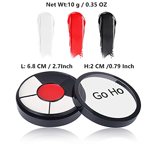 Go Ho 3-in-1 Clown Face Paint Set for Halloween