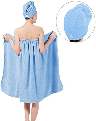 Soft Spa Bathrobe for Women with Fast Dry Hair Drying