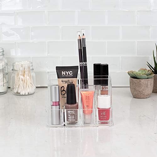 Home Basics Clear Shatter-Resistant Makeup Organizer