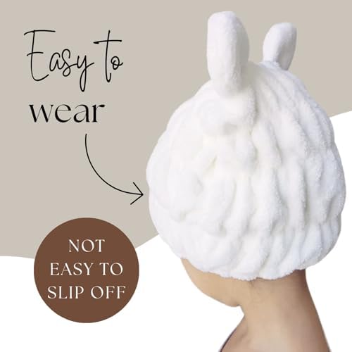 LCBD Microfiber Hair Dry Cap for Kids - Snow Bear Design