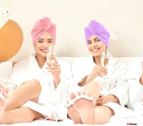 MAQUITA 6pcs Microfiber Hair Drying Towels 24x60cm