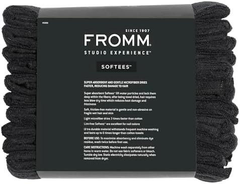 Fromm Softees Microfiber Hair Towels 16x29 10 Count