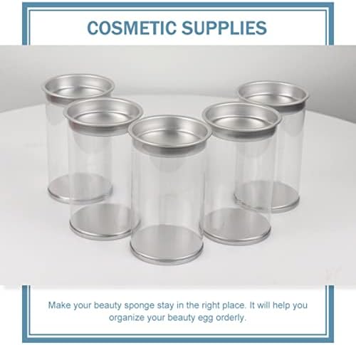 WRITWAA 6PCS Makeup Sponge Organizer Portable Beauty Egg Case