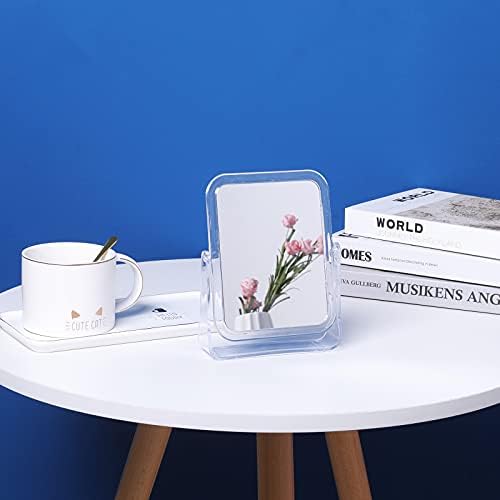 LONGSHENG Desk Makeup Mirror 360 Rotation Flexible with Stand