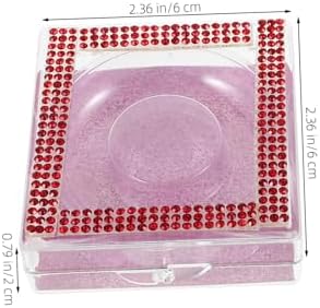 2pcs Rhinestone Eyelash Storage Box Stylish Case for Travel 1