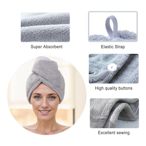 2 Pack Women Microfiber Hair Drying Towel Wrap
