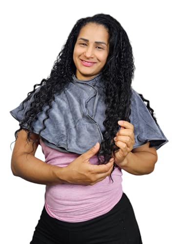 JADASH Grey Microfiber Shoulder Cape Towel