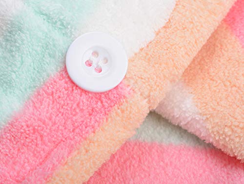 HOPESHINE Hair Drying Towel 3-Pack for Women Girls