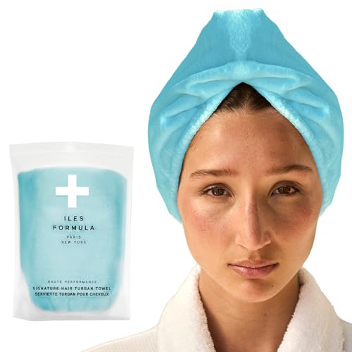 ILES FORMULA Hair Turban Towel - Fast Absorbing Secure Wrap