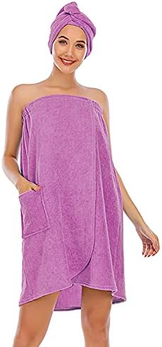 Vanrose Jan Womens Shower Wrap Towel with Pockets