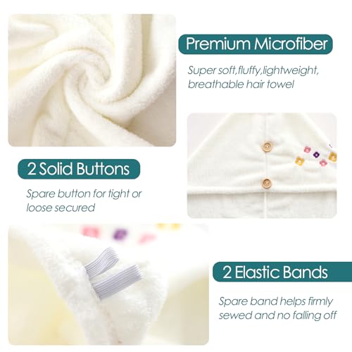 JEFFSUN Microfiber Hair Drying Towel for Curly Thick Hair
