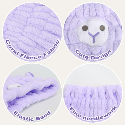 Unaone 2 PCS Microfiber Hair Drying Towel for Kids