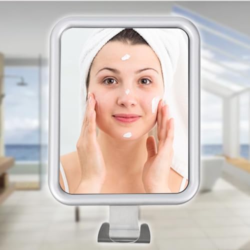 Brrnoo Fogless Mirror with Suction Cups and Hooks