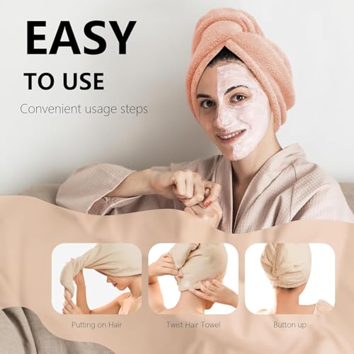 VLM 3 Pack Microfiber Hair Towels for Women 1
