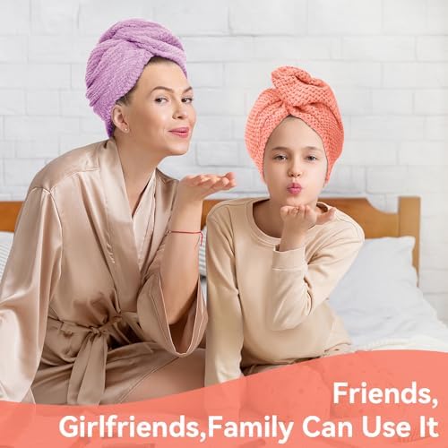 5-Pack Microfiber Hair Towel Wrap for Women 1