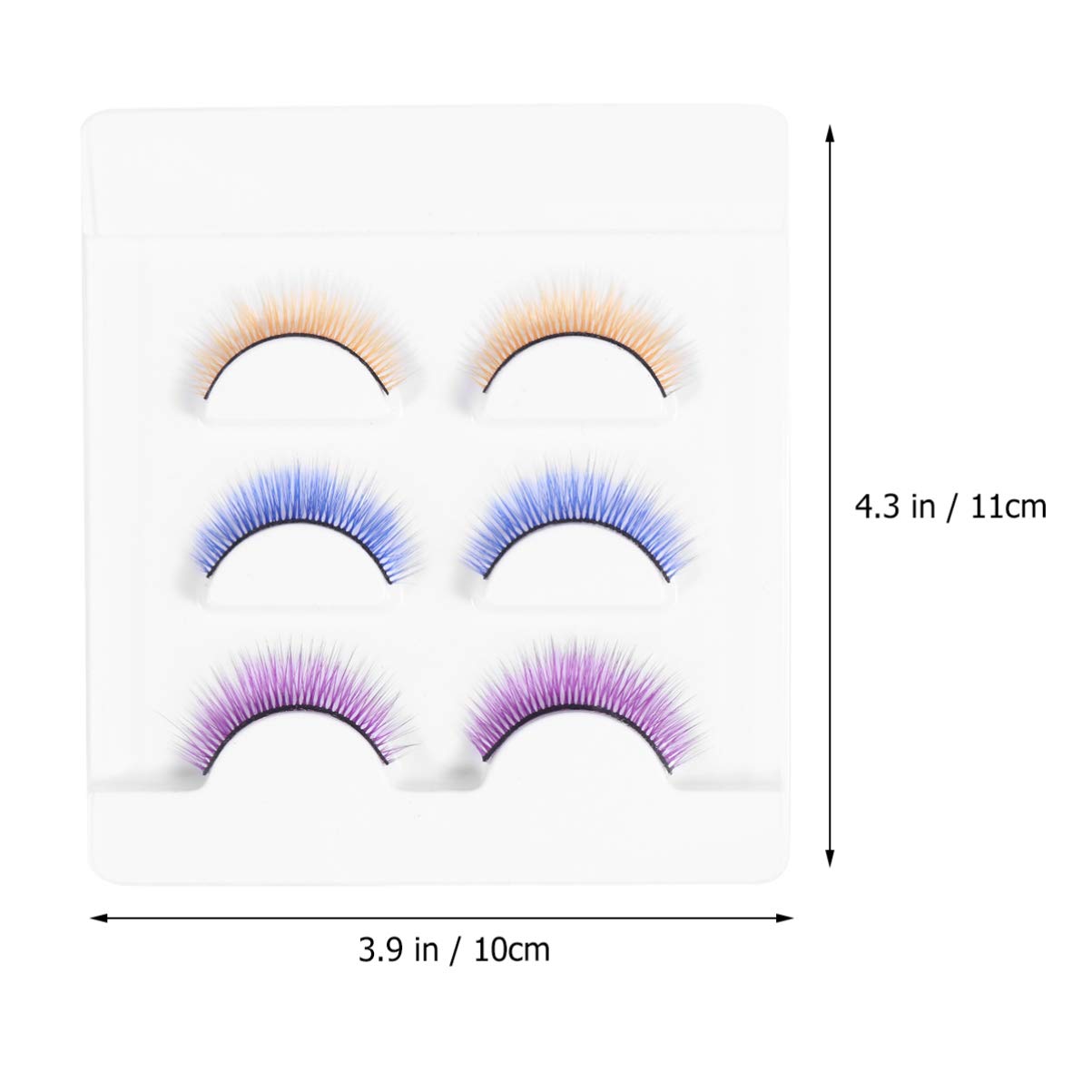 Beaupretty 3 Pairs 3D Colored False Eyelashes