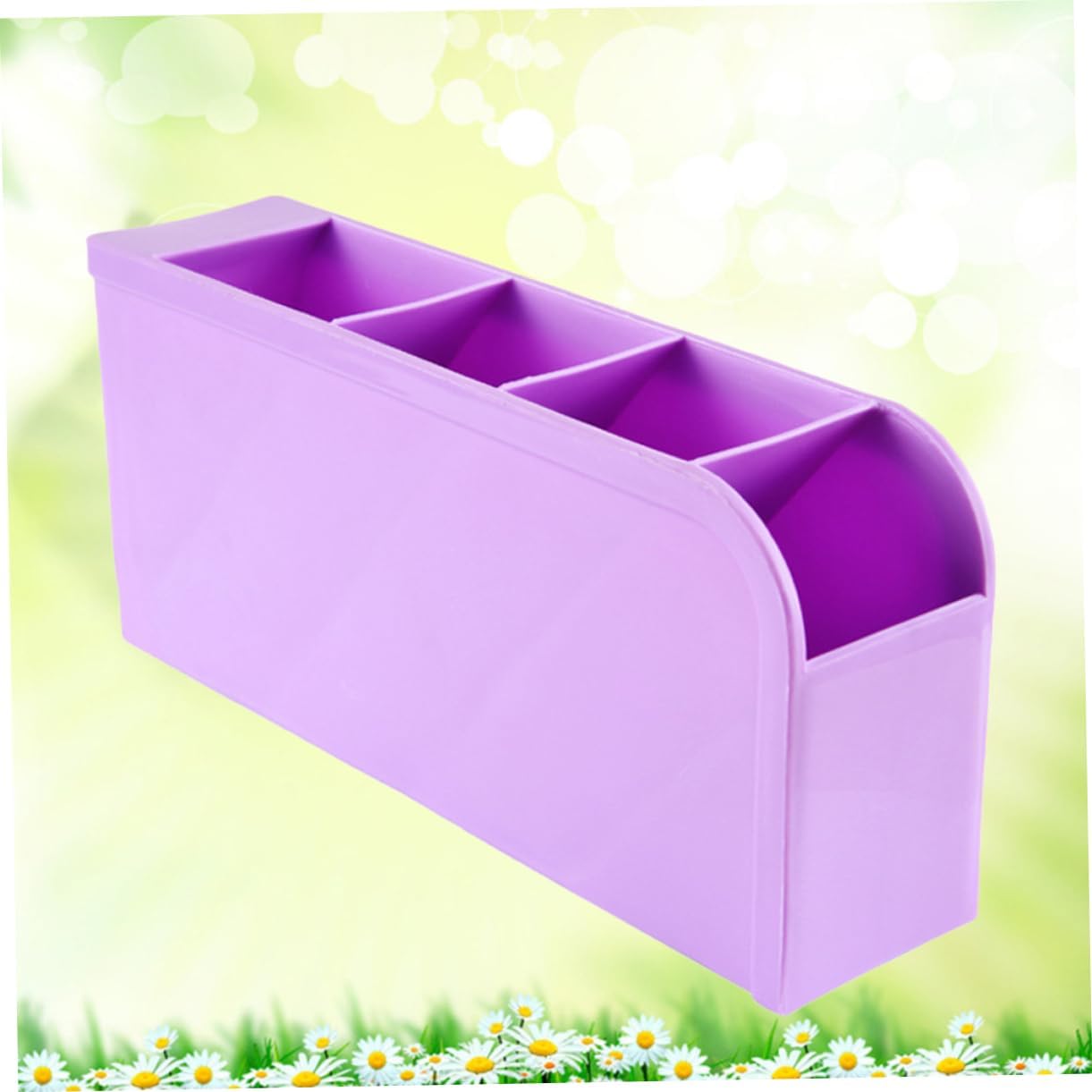 FOMIYES Desktop Makeup Organizer 4 Compartments Pp Material Case
