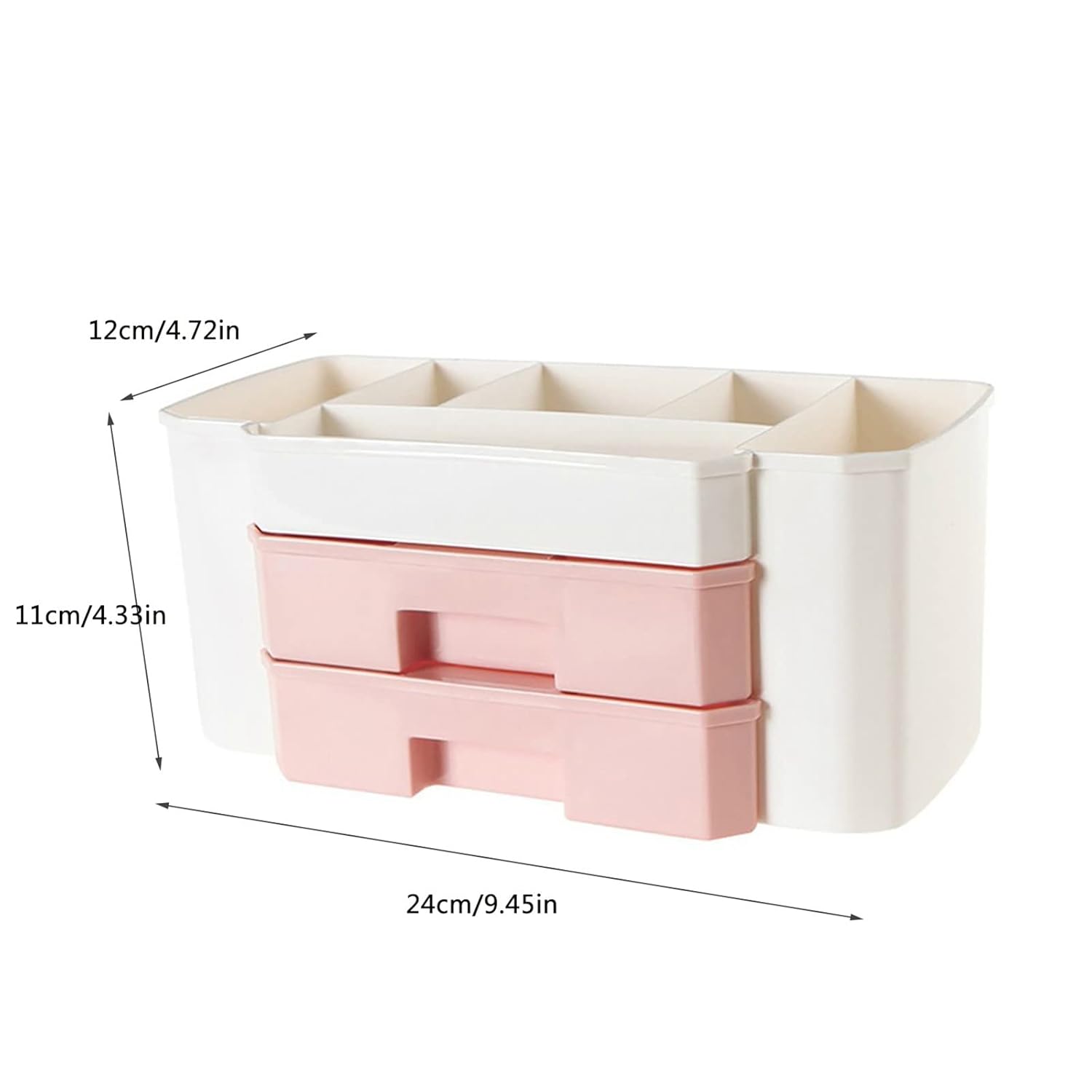 HMDABD Cosmetic Organizer With Drawers Clear Plastic Case