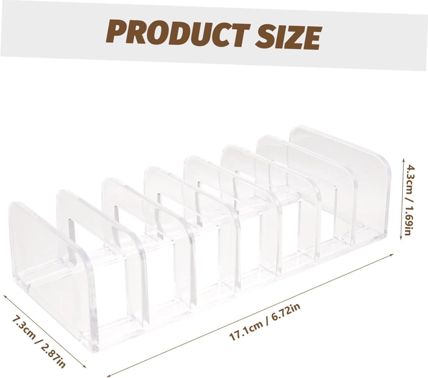 ELAYARD Makeup Holder Transparent Divided Organizer for Eyeshadow and Blusher Storage