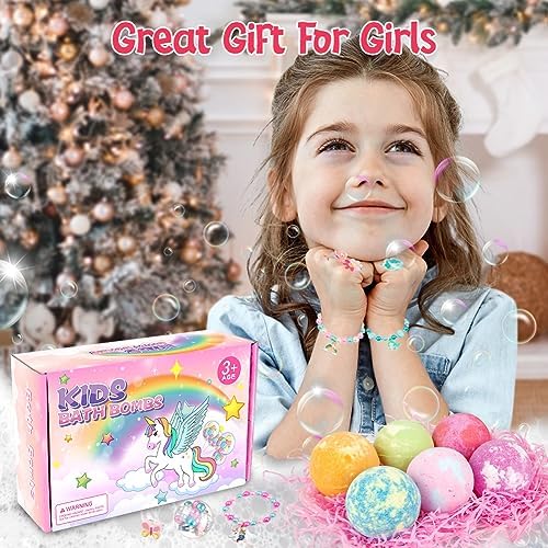 6 Surprise Bath Bombs for Kids with Jewelry