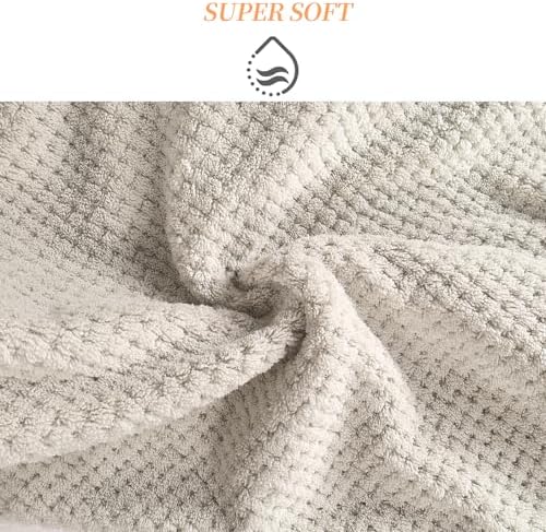 Oerbios Large Microfiber Hair Towel Wrap with Elastic Strap