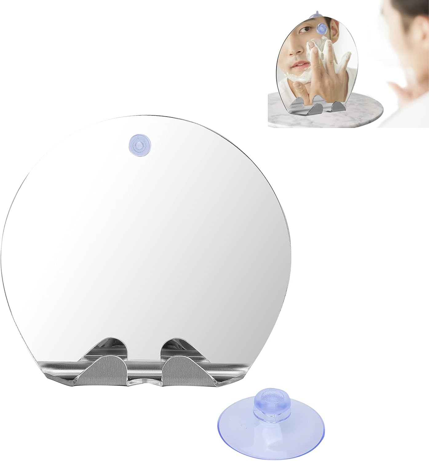 Zyyini Fogless Shaving Mirror with Wall Hook