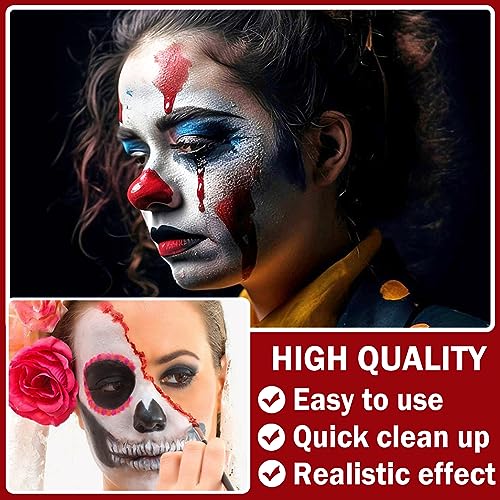 CAHIUYOA Fake Blood Cream for Halloween Costume Makeup