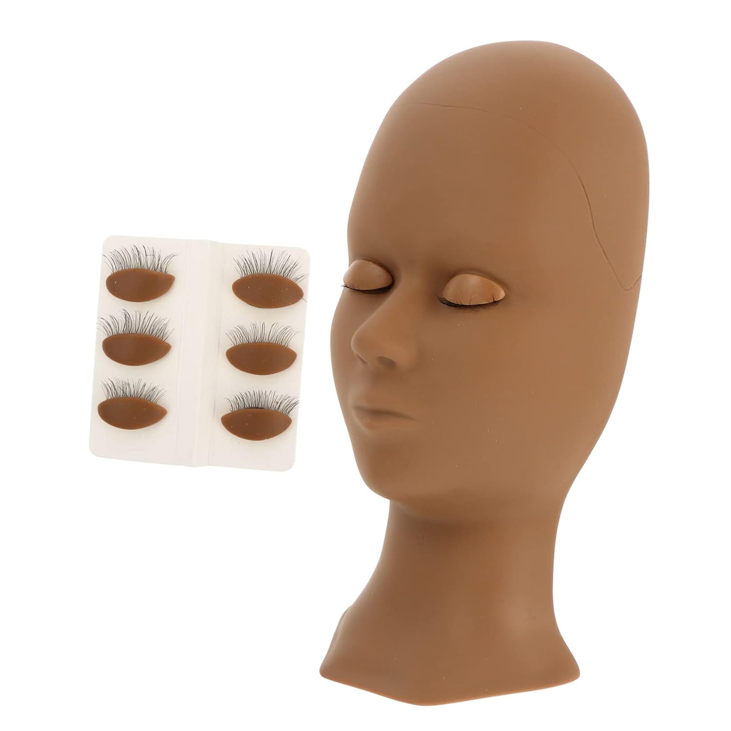 Ipetboom Makeup Practice Face Replaceable Eyelids Lash Head Mold