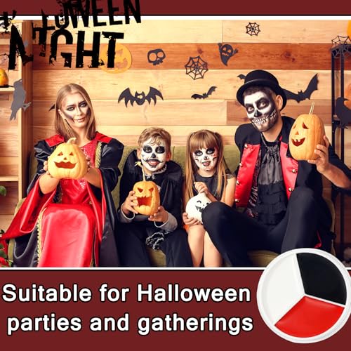 LingHaoLH 3-Color Halloween Face Paint Kit