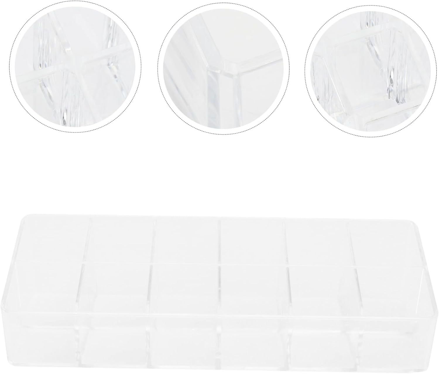 1pc Transparent Lipstick Display Box Organizer for Desktop