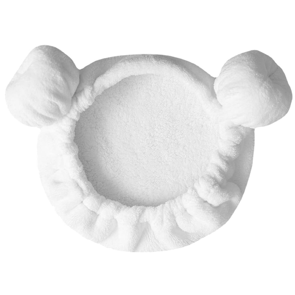 BIUDECO Quick Drying Cotton Hair Towel Hat for Kids with Heart Pattern